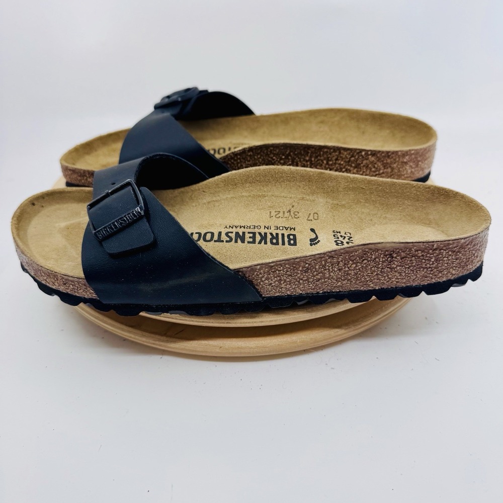 Birkenstock Madrid Shoes Black Birko-Flor Women's EU 38 US 7-7.5 Sandals - Picture 2 of 9